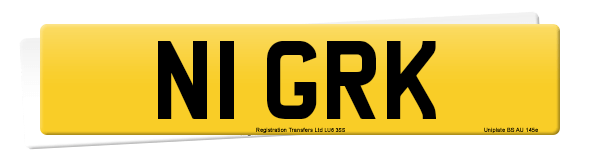 Registration number N1 GRK